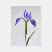 Couverture Polaire Fleurs | Fleur Iris Violet (Devant)