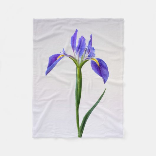 Couverture Polaire Fleurs | Fleur Iris Violet (Devant)