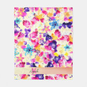 Couverture Polaire Fleurs fleurs sauvages de chabby Meadow (Devant)