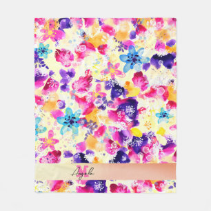 Couverture Polaire Fleurs fleurs sauvages de chabby Meadow
