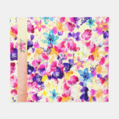 Couverture Polaire Fleurs fleurs sauvages de chabby Meadow (Devant (Horizontal))