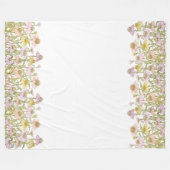 Couverture Polaire Fleurs Florales Botanique Aquarelle Grande (Devant (Horizontal))