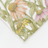 Couverture Polaire Fleurs Florales Botaniques Aquarelle Petite (Coin)