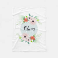 Fleurs florales mignonnes d'aquarelle de filles et