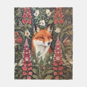 Couverture Polaire Fleurs Fox et Foxglove William Morris Inspiré (Devant)