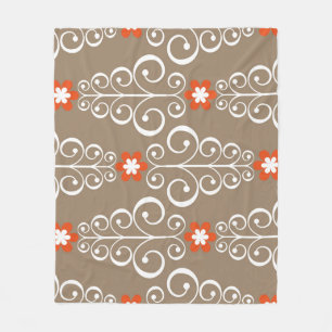 Couverture Polaire Fleurs géométriques : Conception Vintage et transp
