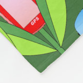 Couverture Polaire Fleurs GPS (Coin)