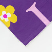 Couverture Polaire Fleurs graphiques Lucy nom violet jaune rose (Coin)