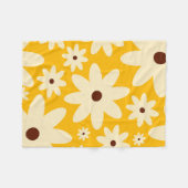 Couverture Polaire Fleurs hippies rétro (Devant (Horizontal))