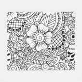 Couverture Polaire Fleurs inspirées (Devant (Horizontal))