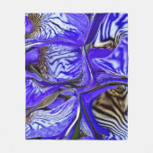 Couverture Polaire Fleurs Iris Violettes (Devant)