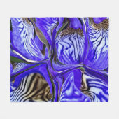 Couverture Polaire Fleurs Iris Violettes (Devant (Horizontal))