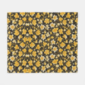 Couverture Polaire Fleurs jaunes (Devant (Horizontal))