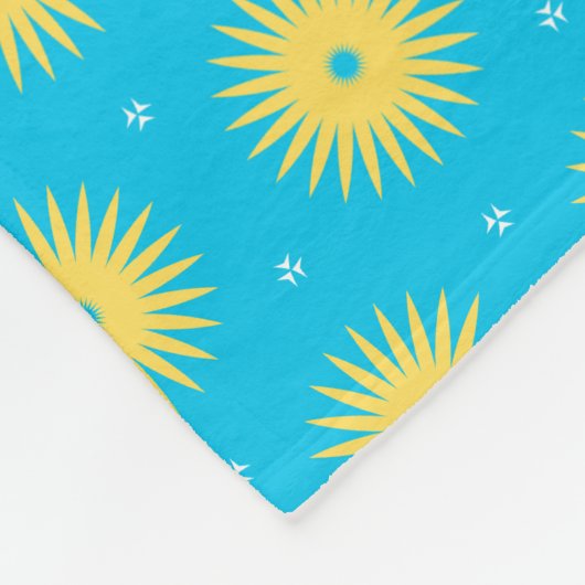 Couverture Polaire Fleurs jaunes (Coin)