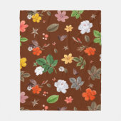 Couverture Polaire Fleurs jaunes et roses blanches 12 (Devant)