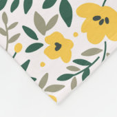Couverture Polaire Fleurs jaunes : moderne floral sans soudure. (Coin)