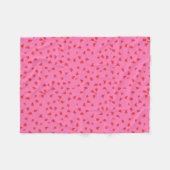 Couverture Polaire Fleurs jetées rose et rouge (Devant (Horizontal))