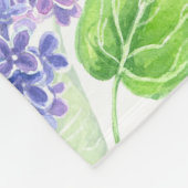 Couverture Polaire Fleurs lilas aquarelles (Coin)