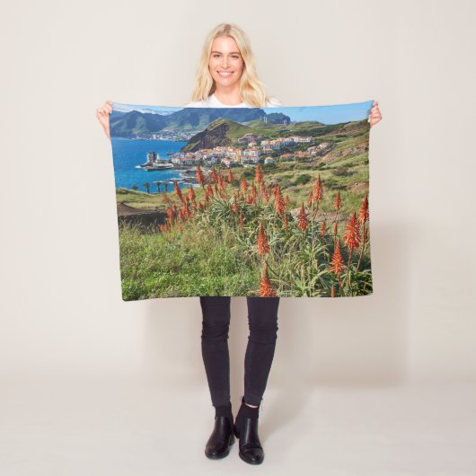 Couverture Polaire Fleurs | Madeira Island Portugal (En situation)