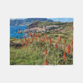 Couverture Polaire Fleurs | Madeira Island Portugal (Devant (Horizontal))