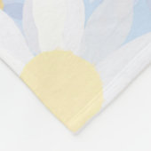Couverture Polaire Fleurs marguerites Bleues Classiques (Coin)