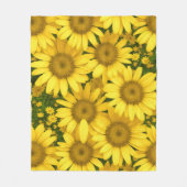 Couverture Polaire Fleurs marguerites jaunes (Devant)