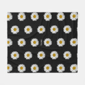 Couverture Polaire Fleurs marguerites mignonnes avec nom (Devant (Horizontal))