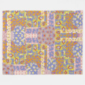 Couverture Polaire Fleurs marguerites modernes en Patchwork sur Périw (Devant (Horizontal))