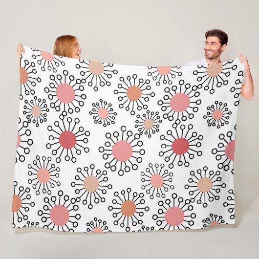 Couverture Polaire Fleurs MCM (En situation)