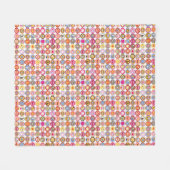 Couverture Polaire fleurs mignonnes, oiseaux, motif de coeurs (Devant (Horizontal))