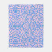 Couverture Polaire Fleurs minuscules Motif.Bleu 02.b Rose BG (Devant)