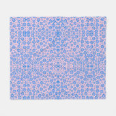 Couverture Polaire Fleurs minuscules Motif.Bleu 02.b Rose BG (Devant (Horizontal))