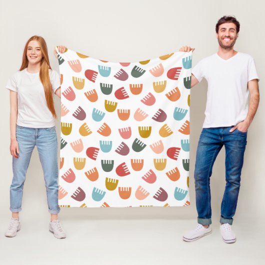 Couverture Polaire Fleurs mixtes Boho (En situation)