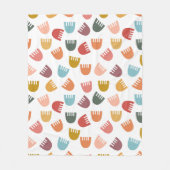 Couverture Polaire Fleurs mixtes Boho (Devant)