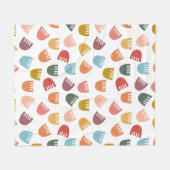 Couverture Polaire Fleurs mixtes Boho (Devant (Horizontal))