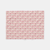 Couverture Polaire Fleurs modernes roses mignonnes motif Haut basket (Devant (Horizontal))