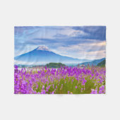 Couverture Polaire Fleurs | Mont Fugi Japon (Devant (Horizontal))