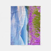 Couverture Polaire Fleurs | Mont Fugi Japon (Devant)