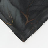 Couverture Polaire Fleurs noires et blanches (Coin)