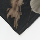 Couverture Polaire Fleurs noires et blanches (Coin)