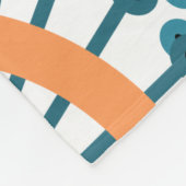Couverture Polaire Fleurs orange (Coin)