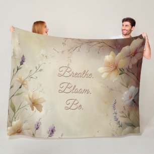 Couverture Polaire Fleurs pastel élégantes - Fond vintage de rêve