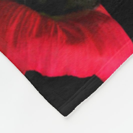 Couverture Polaire Fleurs | Poppies rouges (Coin)