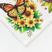 Couverture Polaire Fleurs pour cœurs gentils et aimants (Coin)