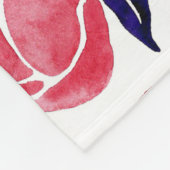 Couverture Polaire Fleurs printanières, aquarelle motif sans couture. (Coin)