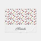 Couverture Polaire Fleurs printanières décoratives personnalisées bla (Devant (Horizontal))