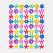 Couverture Polaire FLEURS RÉTRO super (Devant)