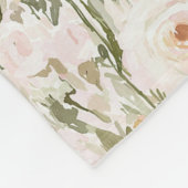 Couverture Polaire Fleurs Rose Blush Jolies (Coin)