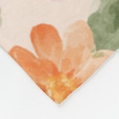 Couverture Polaire Fleurs Rose Jaune Bleu Pêche (Coin)