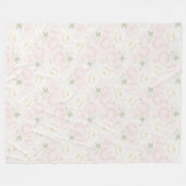 Couverture Polaire Fleurs Rose Pâle (Devant (Horizontal))